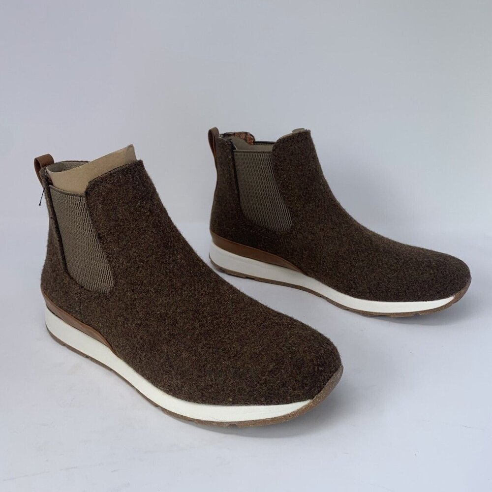 B.ø.c Kara BC0016278‎ Chelsea Ankle Booties Women's 9.5M Brown Wool Cambo S0772